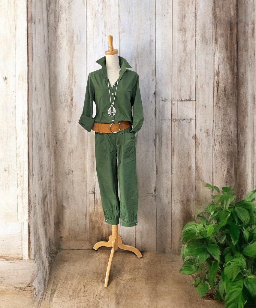 Just-fred-kae-pant-dark-green-khaki-cotton