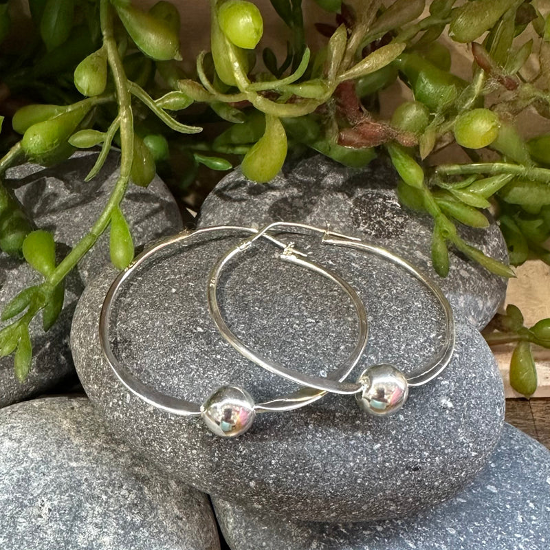 The bay silver hoop on sale earrings