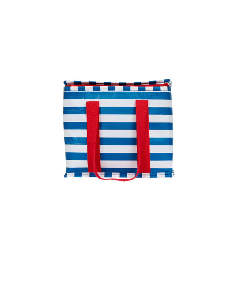 project-ten-mini-insulated-tote-bag-breton-stripe-blue-white-stripe-cooler-bag-lunch-groceries-bottles 