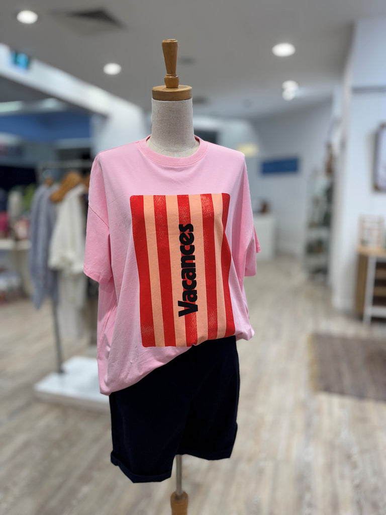 by-frankie-vacances-tee-shirt-pink-red-stripes-holiday-vibes-womens-