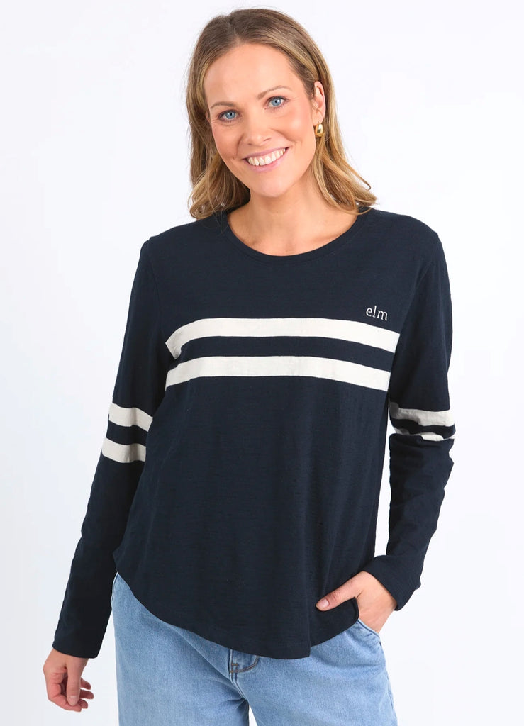 elm-adora-long-sleeve-tee-navy-blue-stripe-white-round-neck