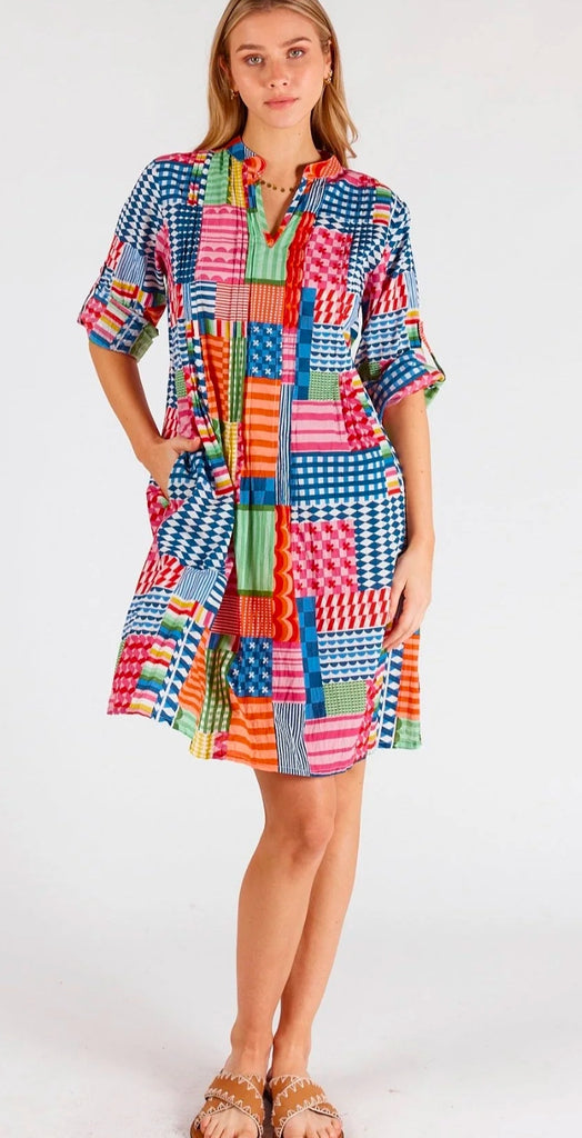 lulalife-elena-tcuked-dress-multi-coloured-rainbow-patchwork-patterned-sleeves 