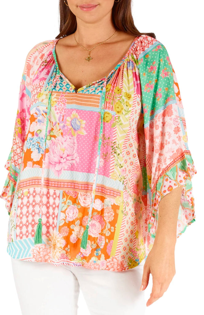 lulasoul-costa-rica-top-blouse-florals-multicoloured-pastels-sleeves-tassels