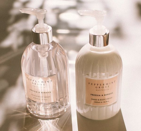 Peppermint Grove hand wash and lotion