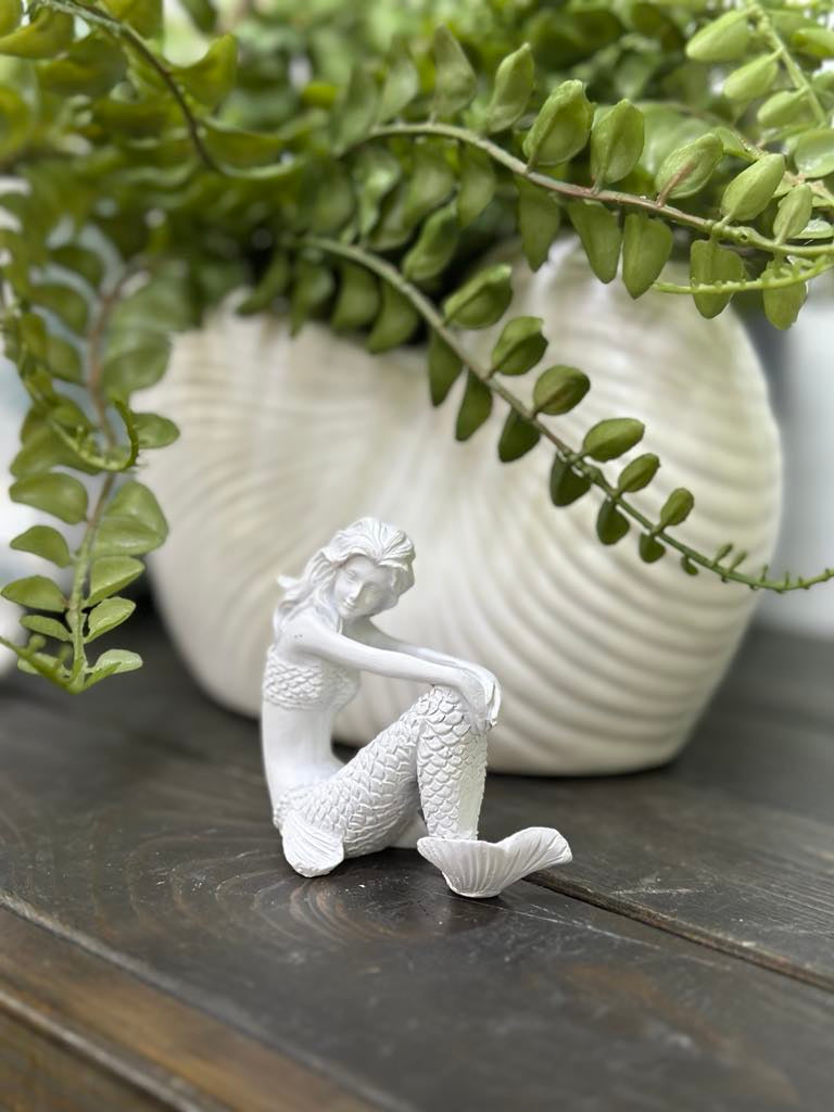 mermaid-decor-figurine-childrens-gift-housewarming-beach-house-white-resin 